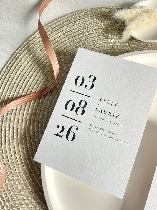 Laurie Save the Date card