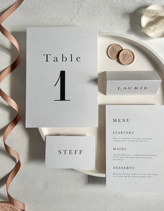 Laurie Table Numbers