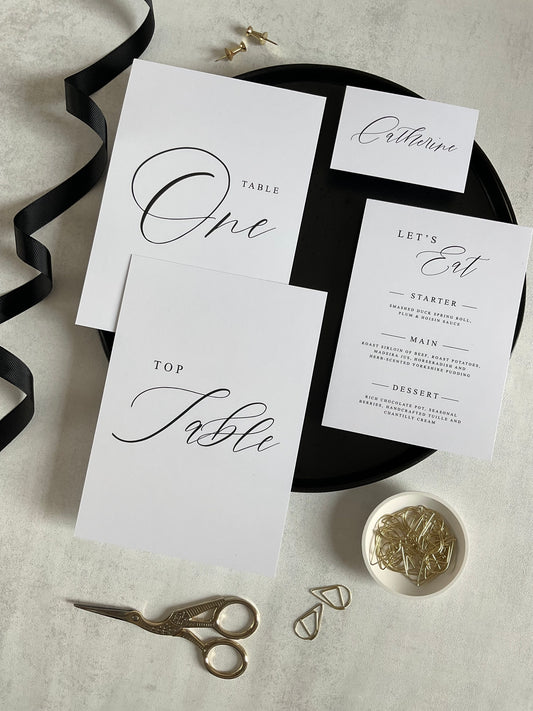 Catherine Table Numbers