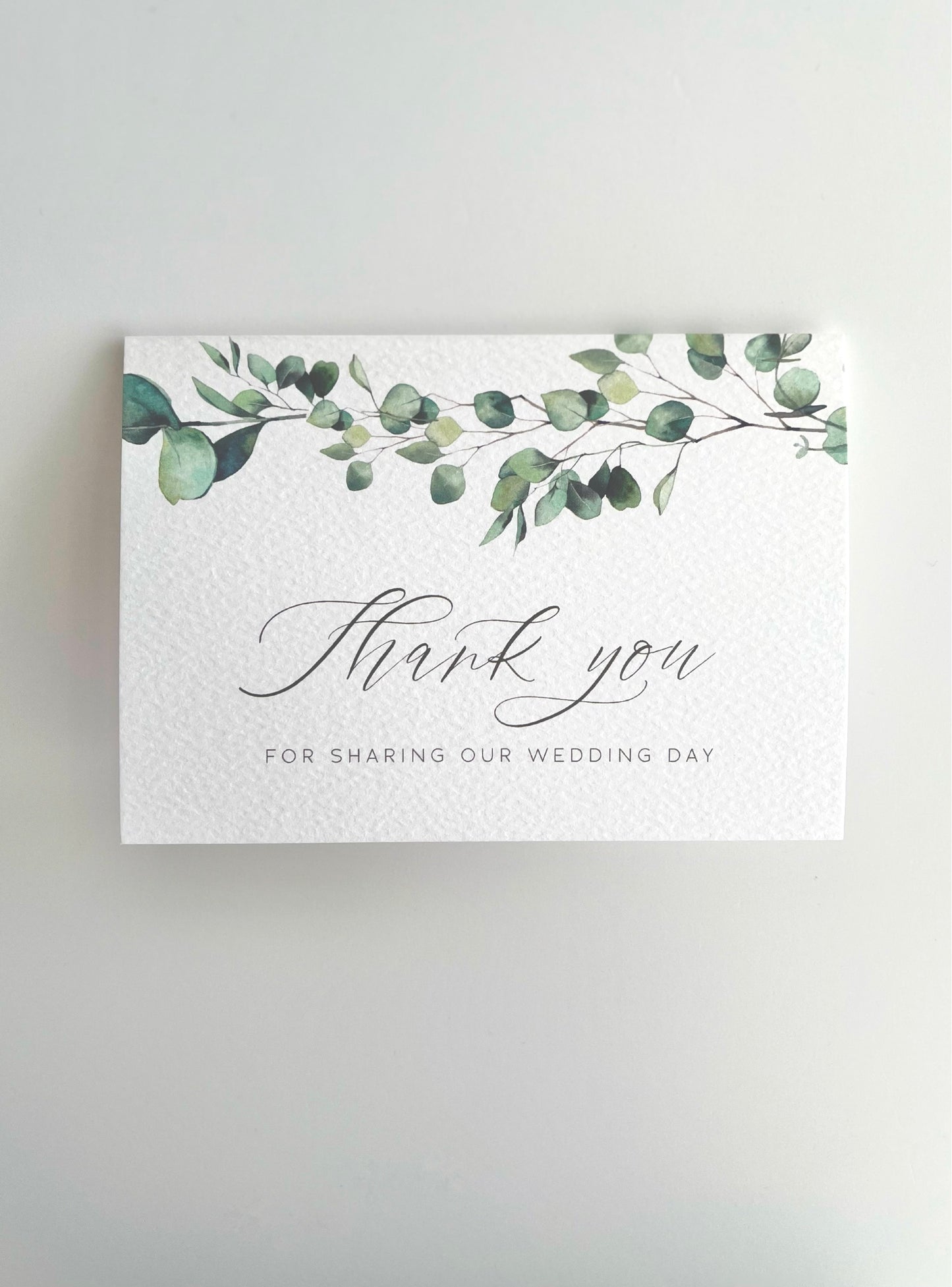 Evergreen Wedding Thank You Card