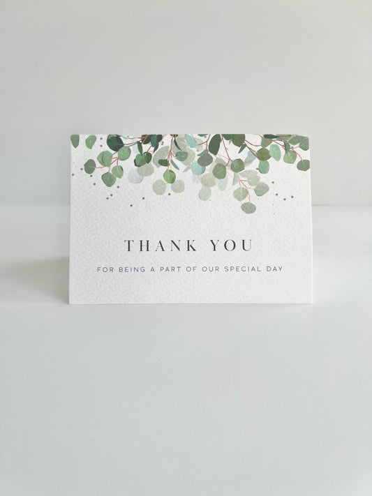 Eucalyptus Wedding Thank You Card