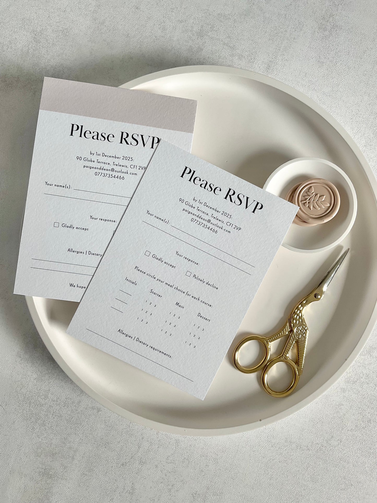 Paige RSVP / Reply Card
