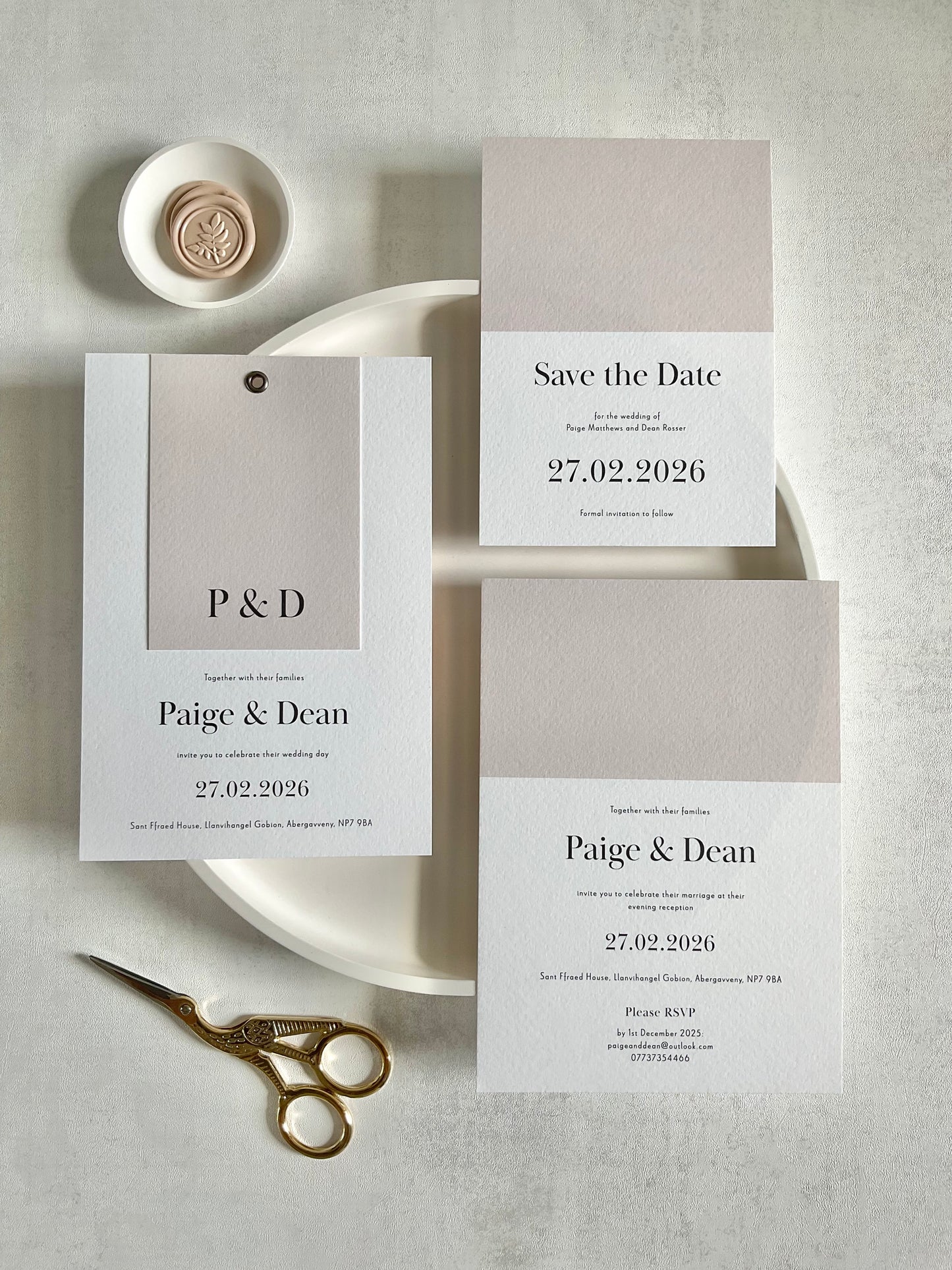 Paige Save the Date card