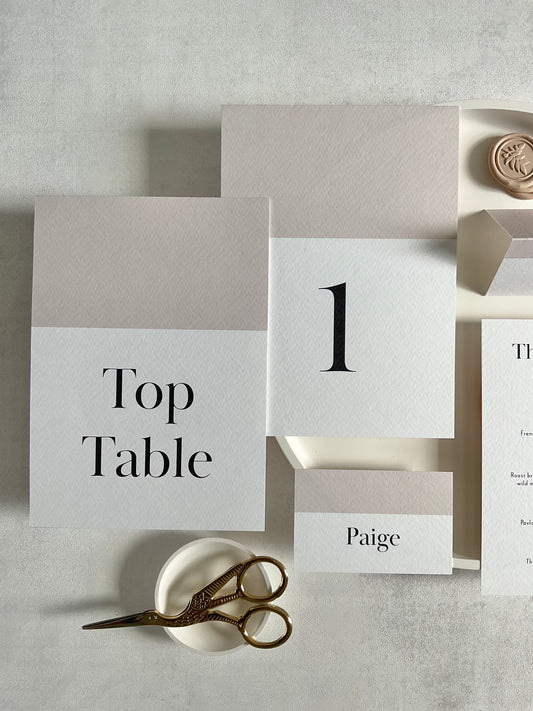 Paige Table Numbers