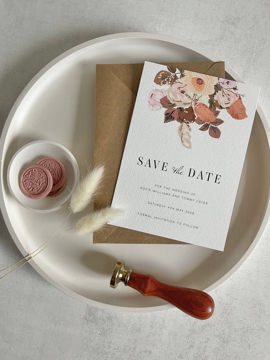 Posy Save the Date card