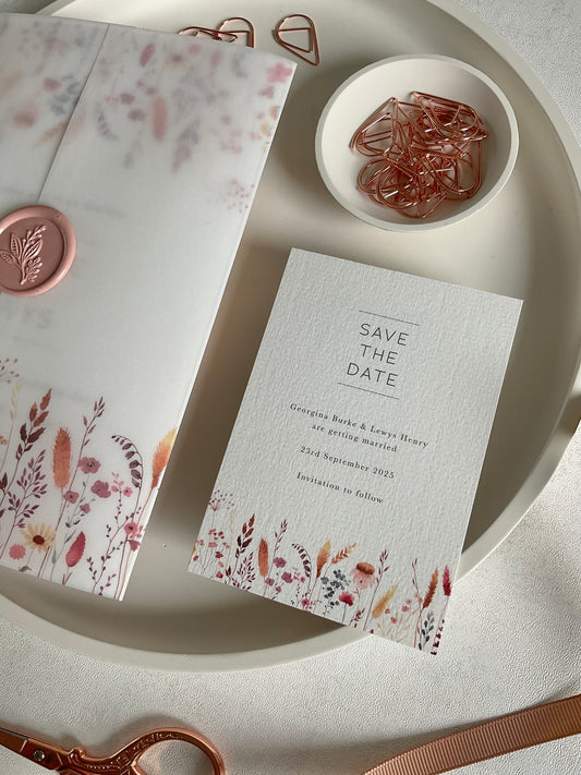 Wildflower Save the Date card